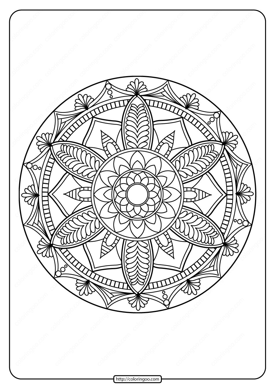 99+ Coloring Pages Mandala Free Printable 127