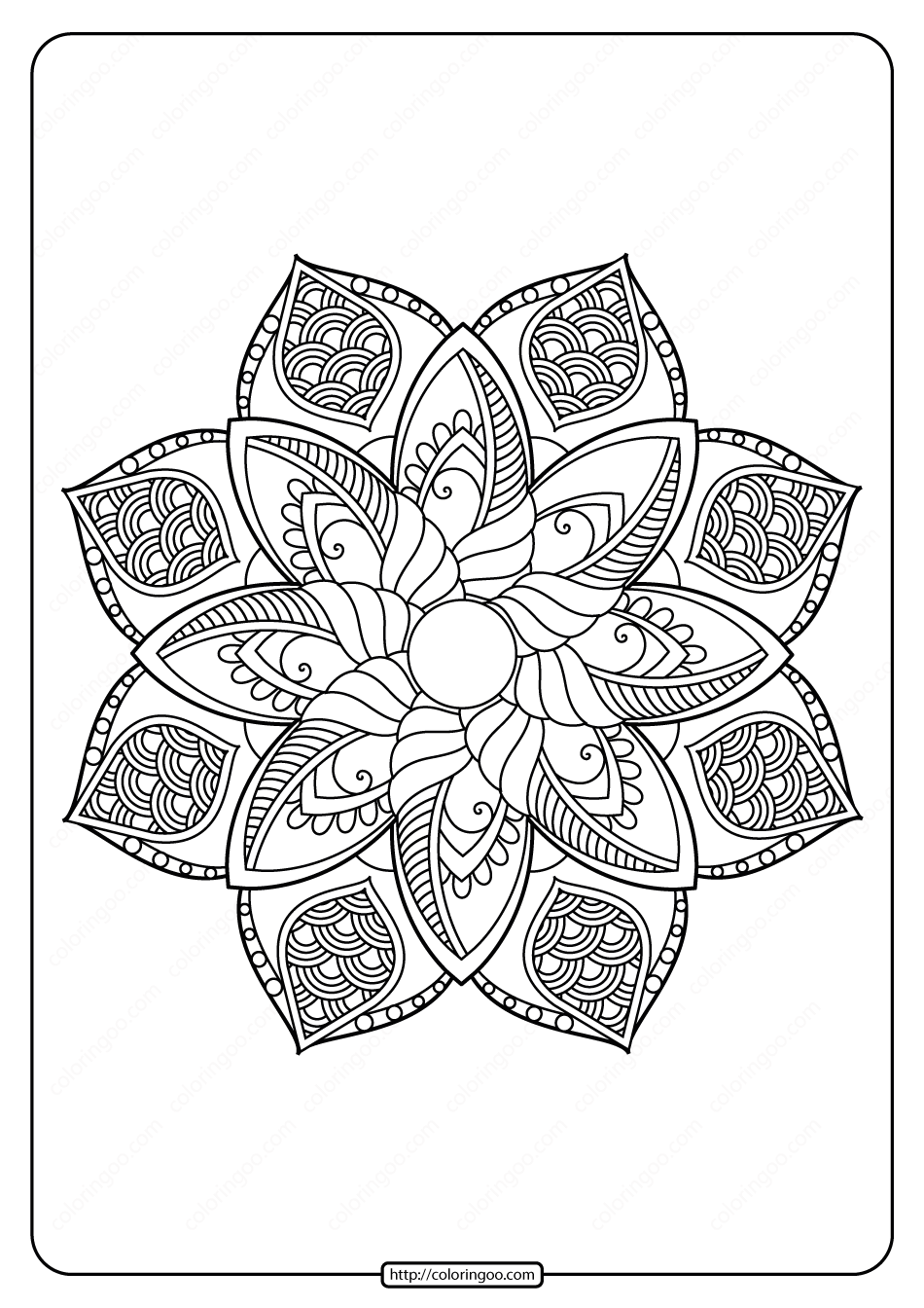 99+ Coloring Pages Mandala Free Printable 133