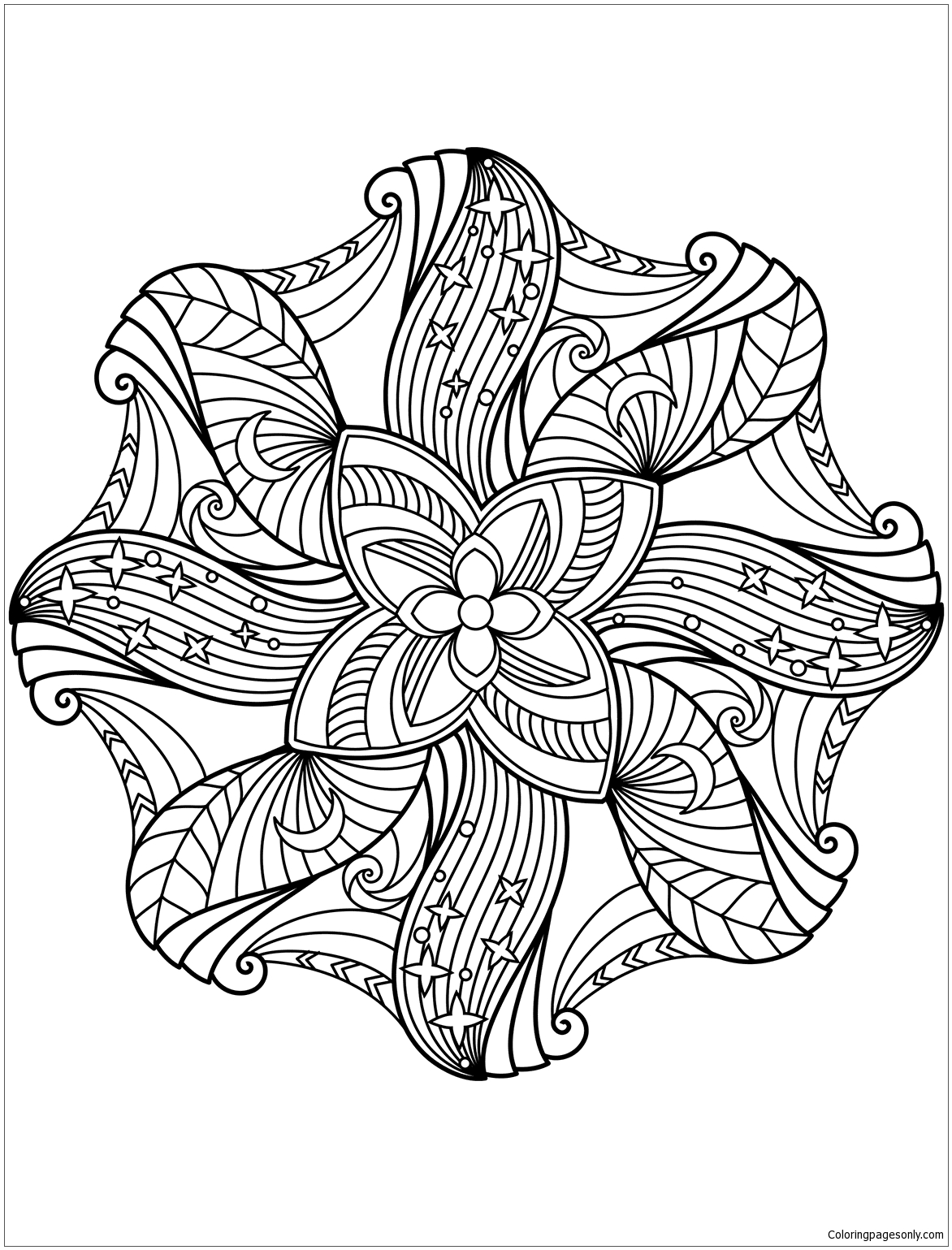 99+ Coloring Pages Mandala Free Printable 150