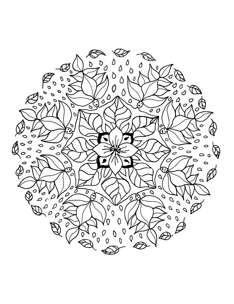 99+ Coloring Pages Mandala Free Printable 154