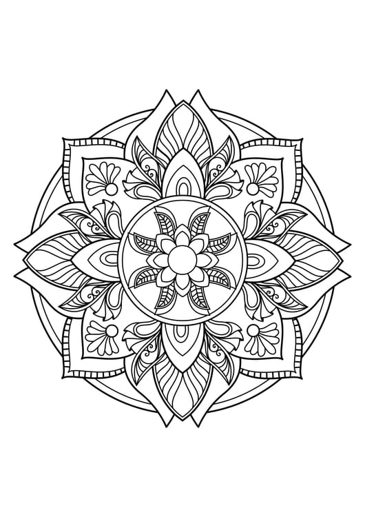 99+ Coloring Pages Mandala Free Printable 158