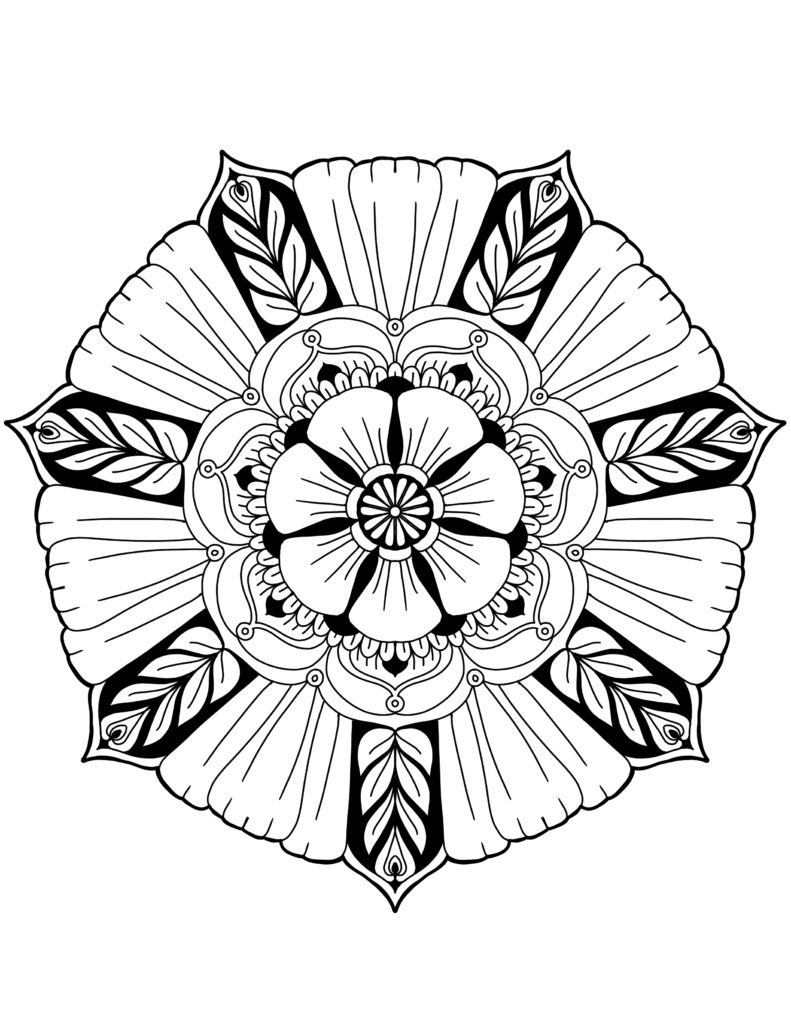 99+ Coloring Pages Mandala Free Printable 174