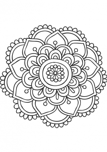 99+ Coloring Pages Mandala Free Printable 178