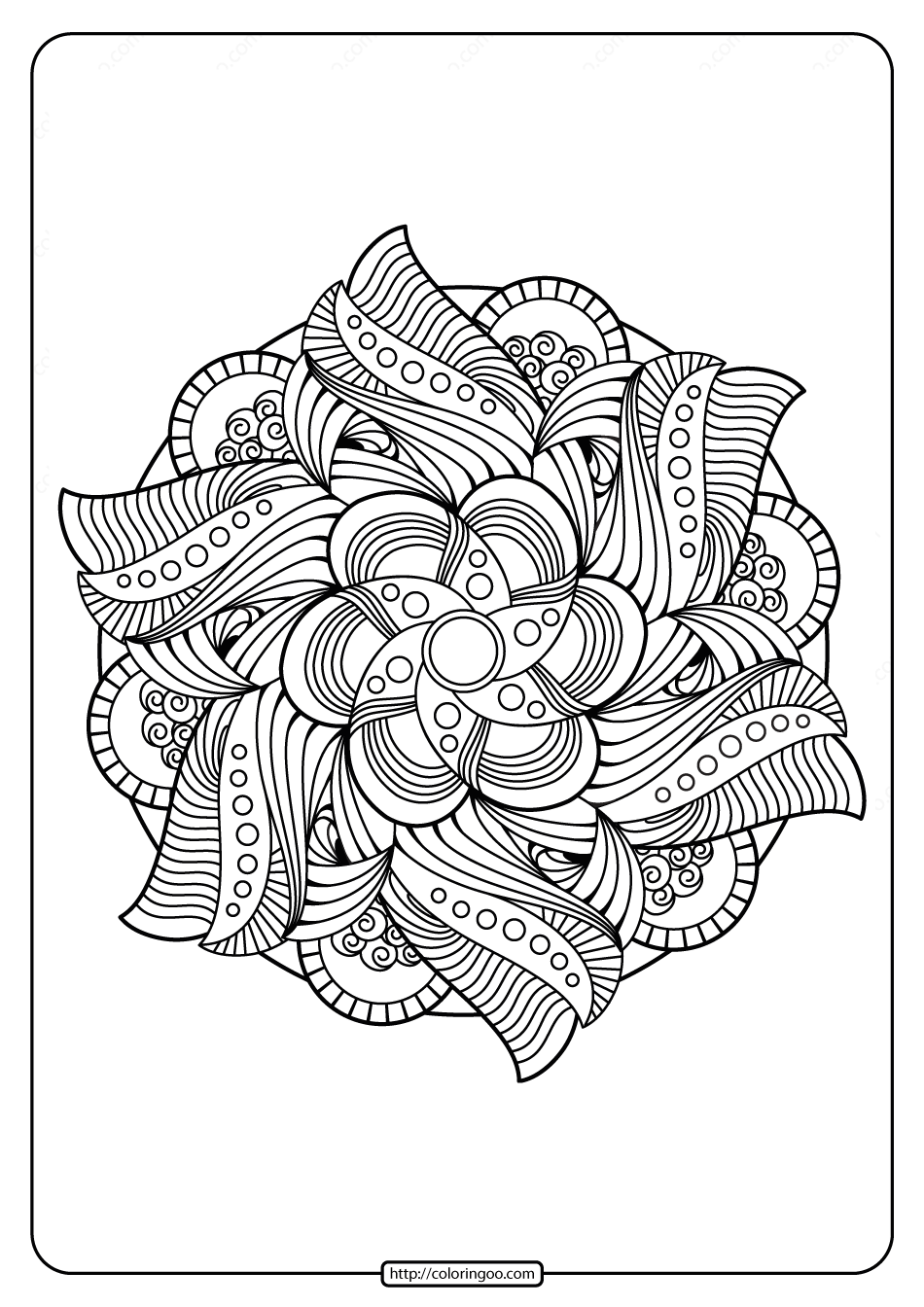 99+ Coloring Pages Mandala Free Printable 179