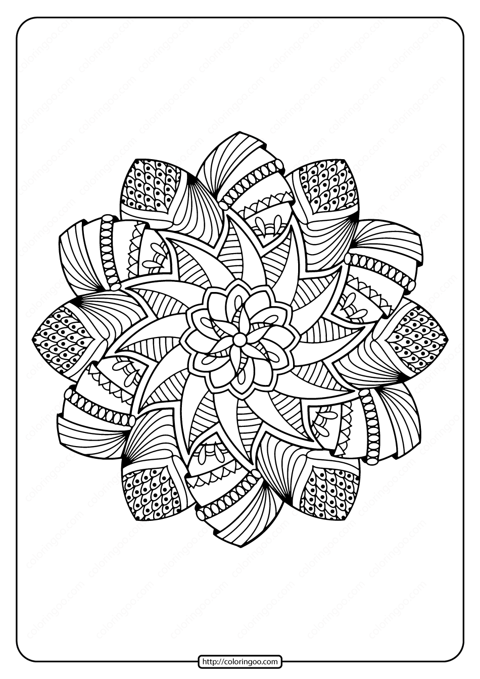 99+ Coloring Pages Mandala Free Printable 18