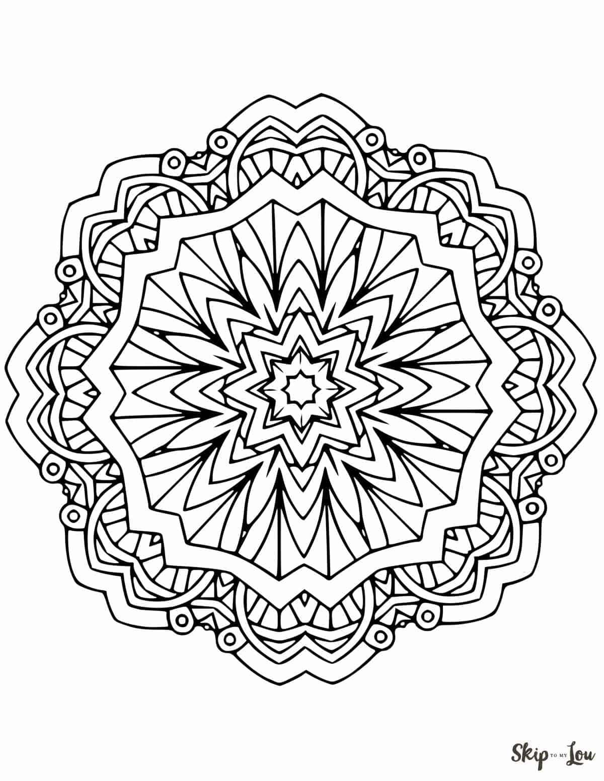 99+ Coloring Pages Mandala Free Printable 2