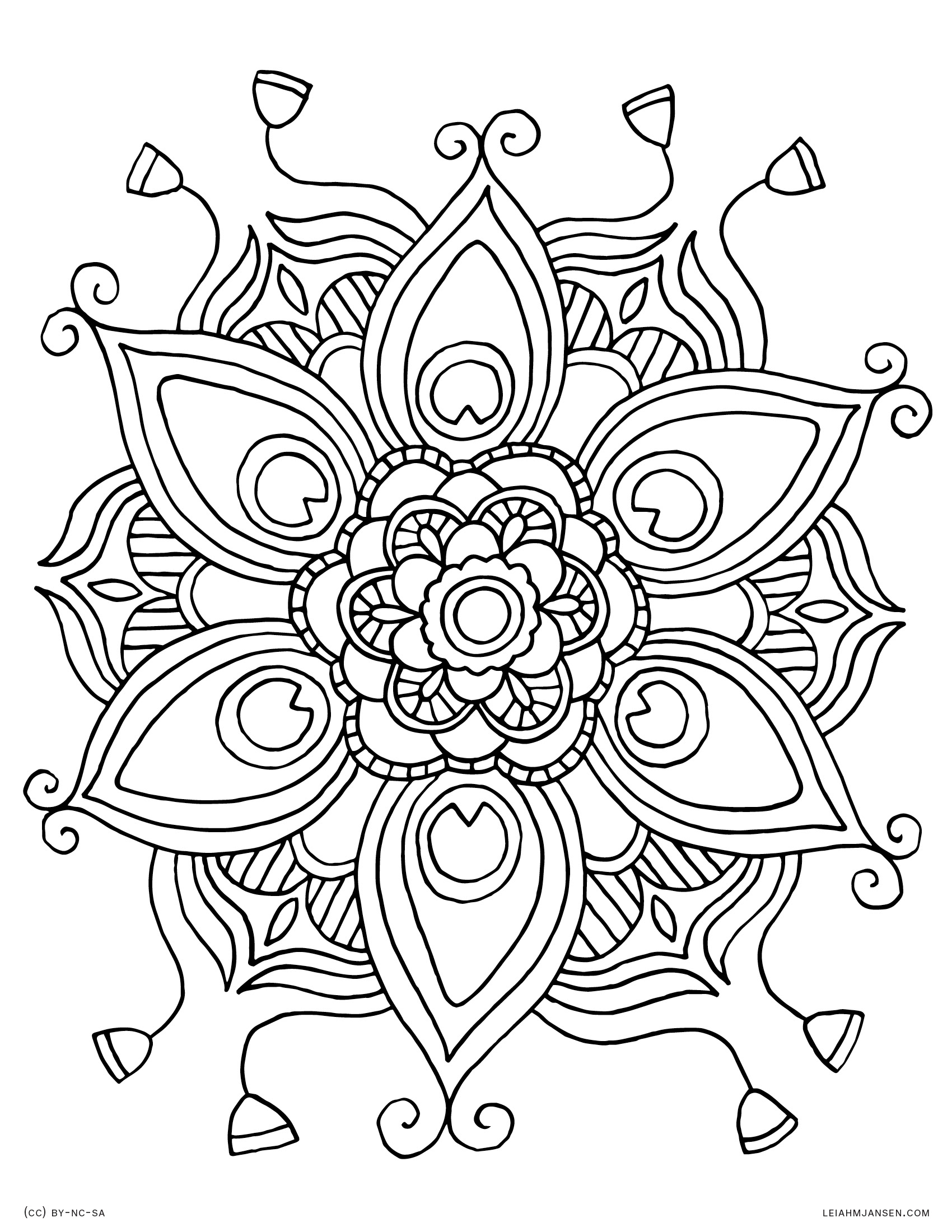 99+ Coloring Pages Mandala Free Printable 26