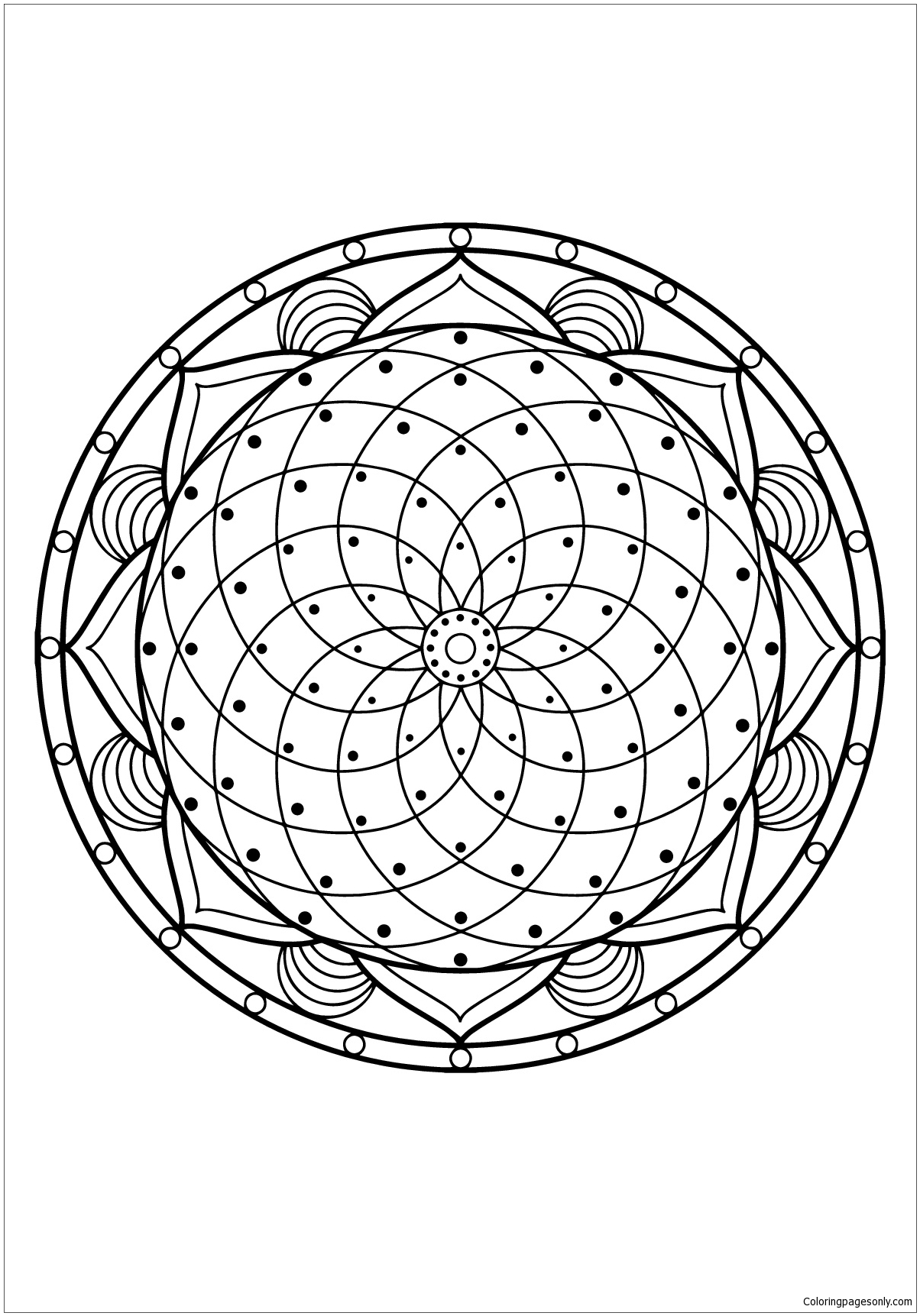 99+ Coloring Pages Mandala Free Printable 3