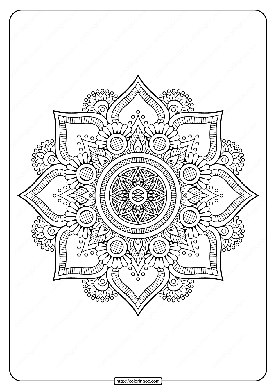 99+ Coloring Pages Mandala Free Printable 35