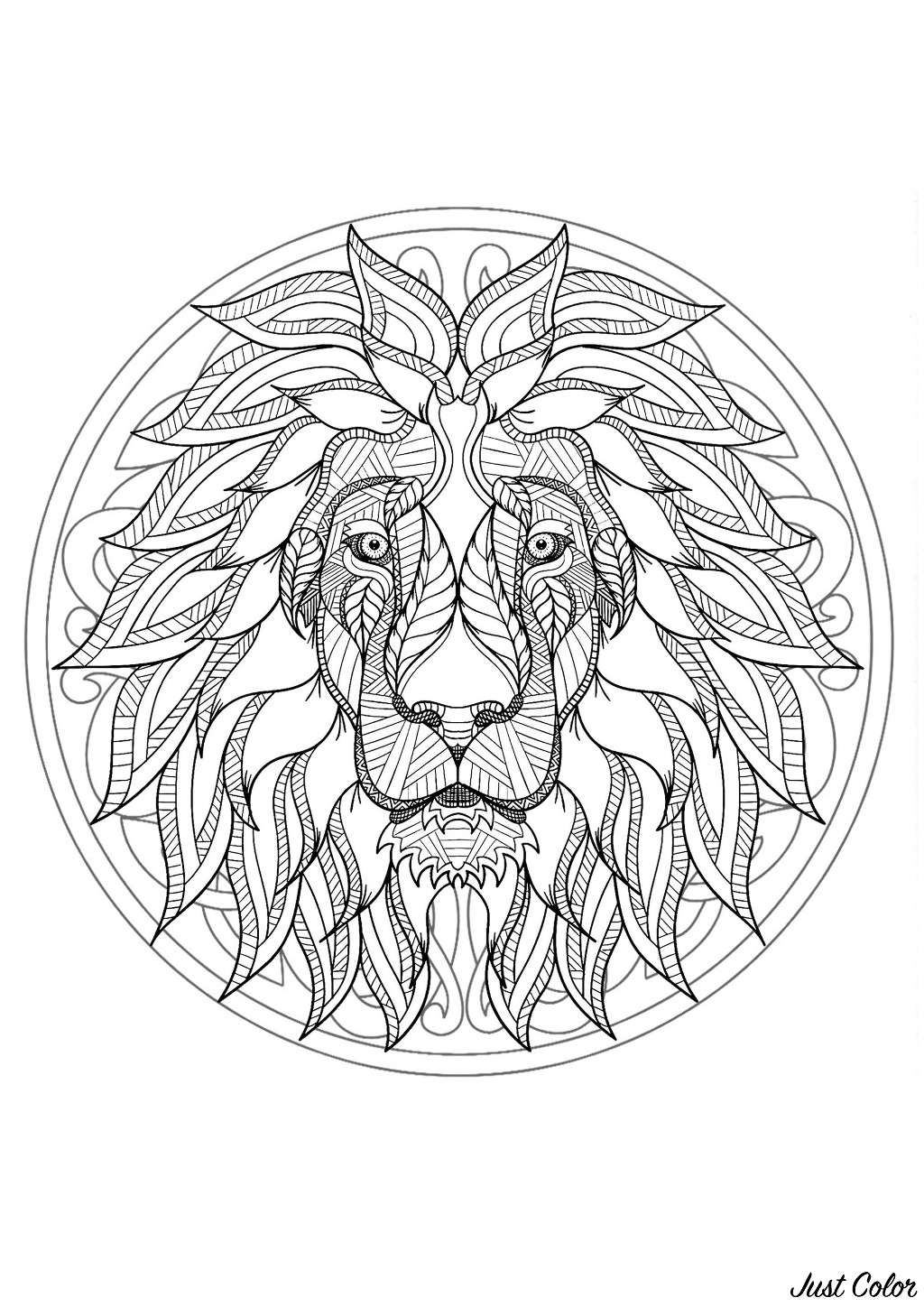 99+ Coloring Pages Mandala Free Printable 38