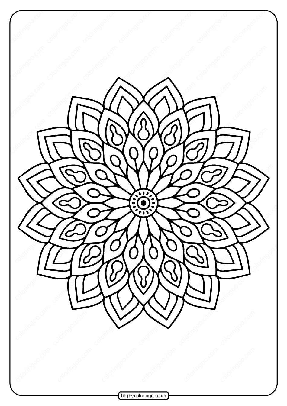 99+ Coloring Pages Mandala Free Printable 52