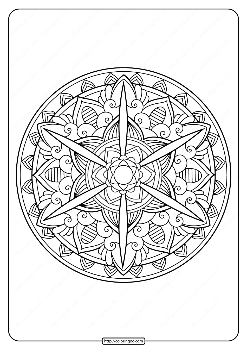 99+ Coloring Pages Mandala Free Printable 82