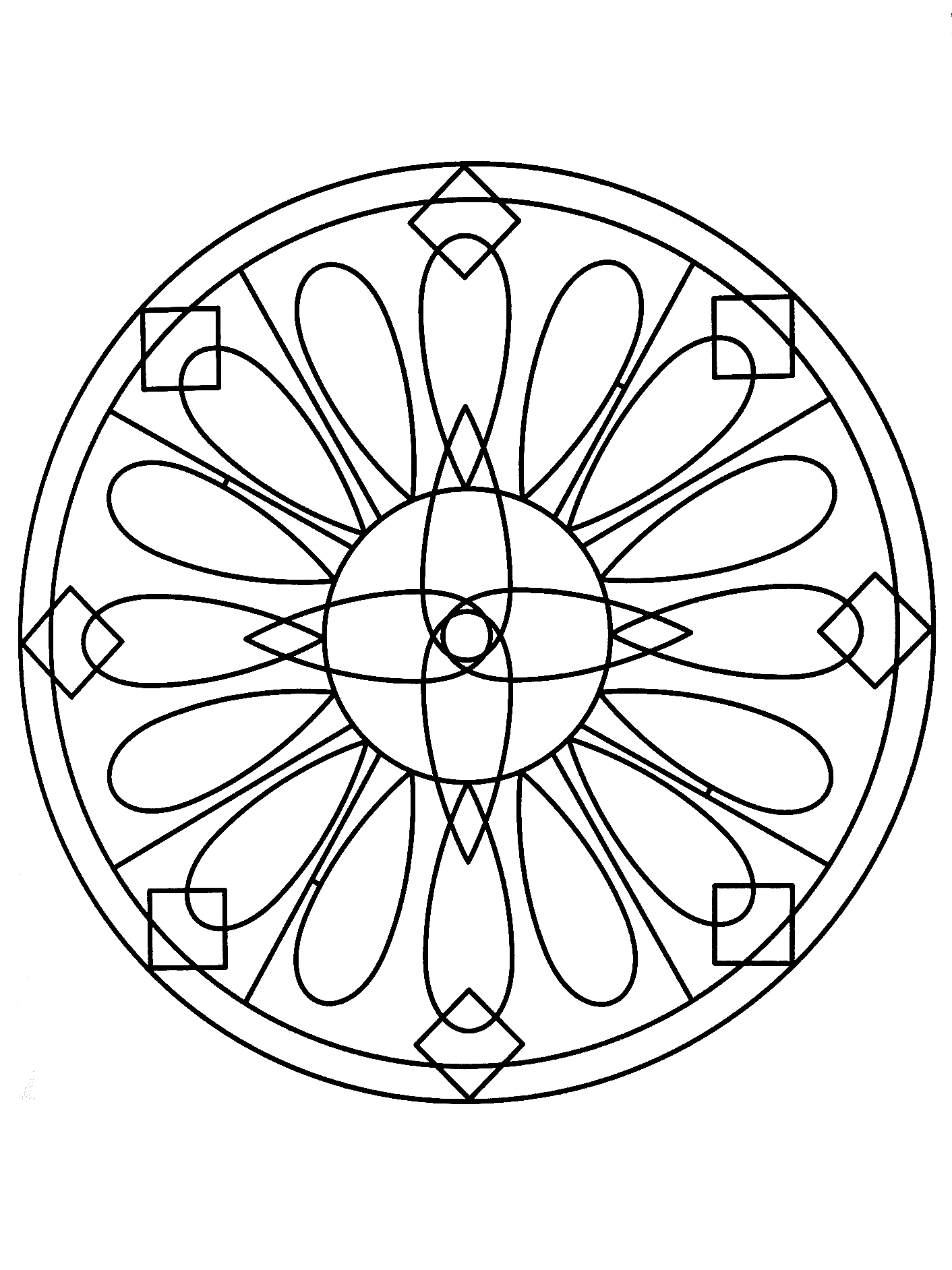 99+ Coloring Pages Mandala Free Printable 86