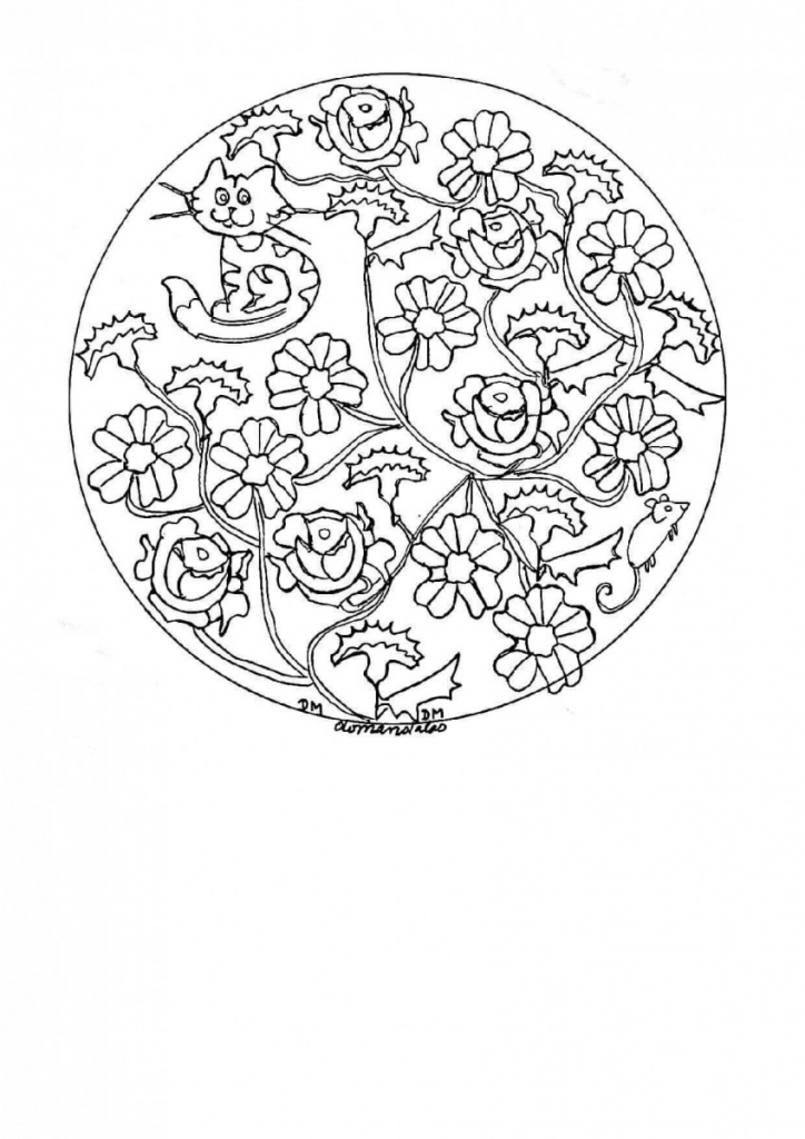 99+ Coloring Pages Mandala Free Printable 91