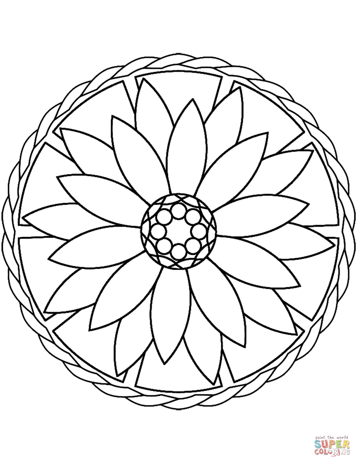 99+ Coloring Pages Mandala Free Printable 96