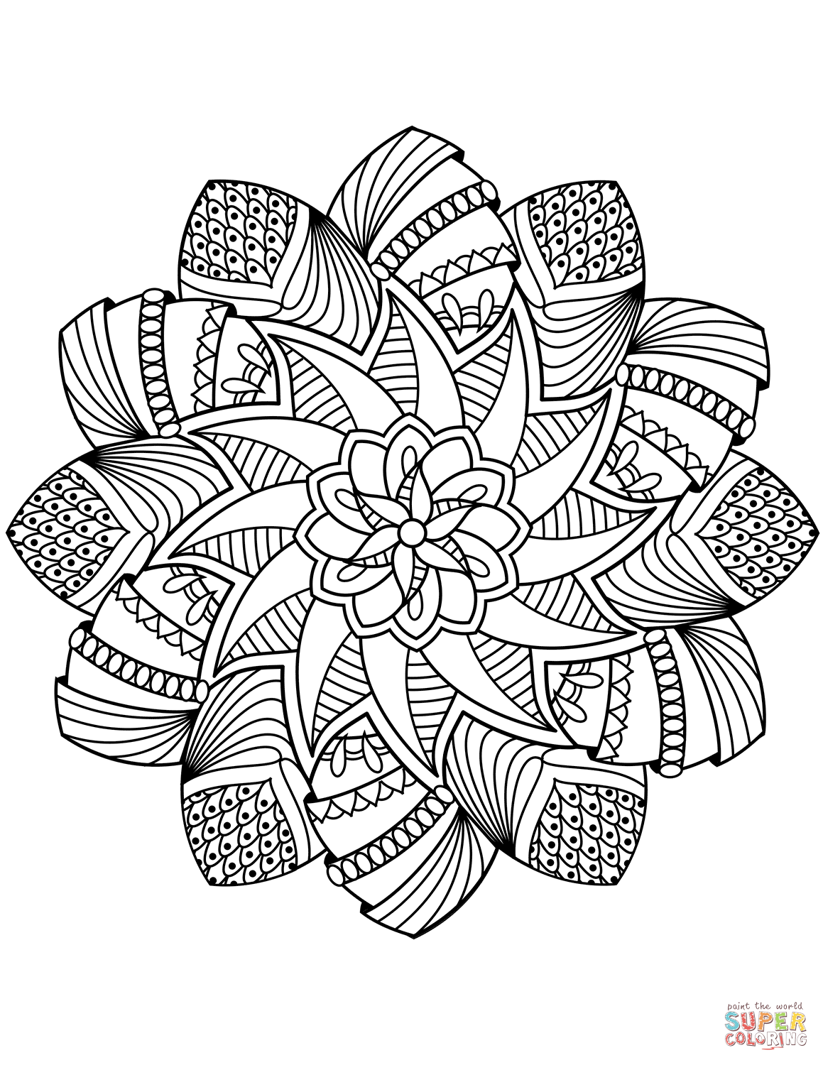 99+ Coloring Pages Mandala Free Printable 97