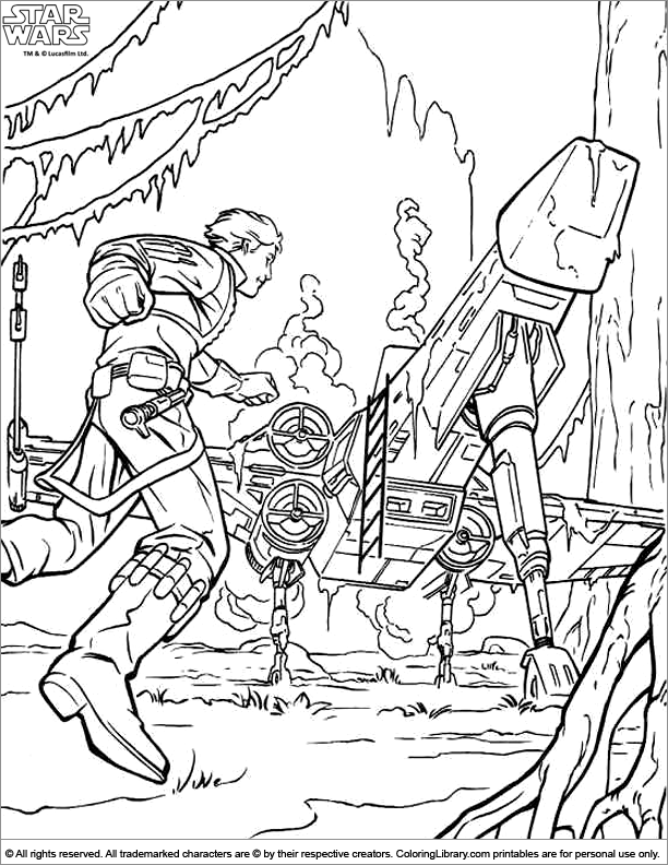 Disney Star Wars Coloring Pages Free Printable 123