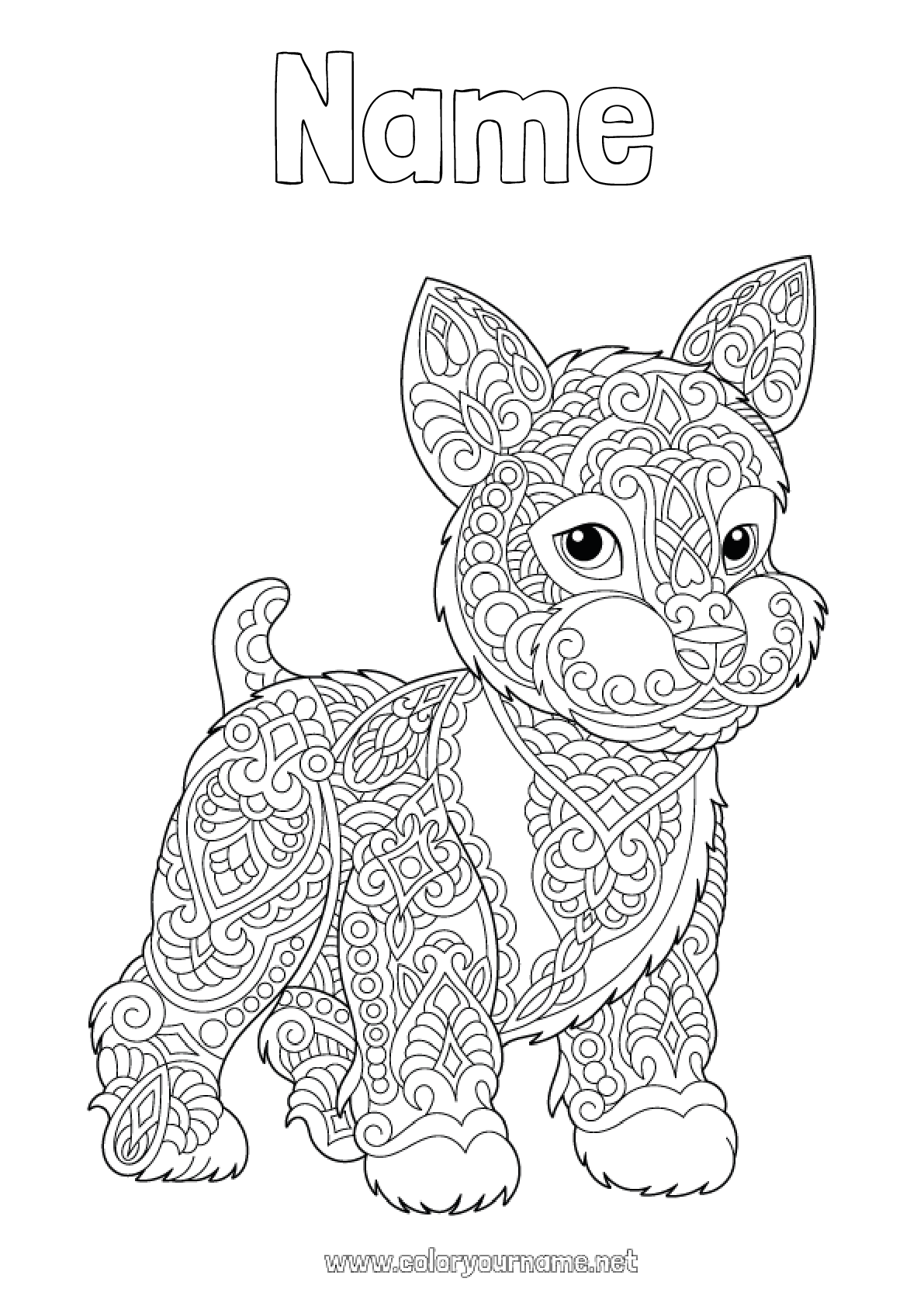 Dogs Mandala Coloring Pages for Adults Unique 23