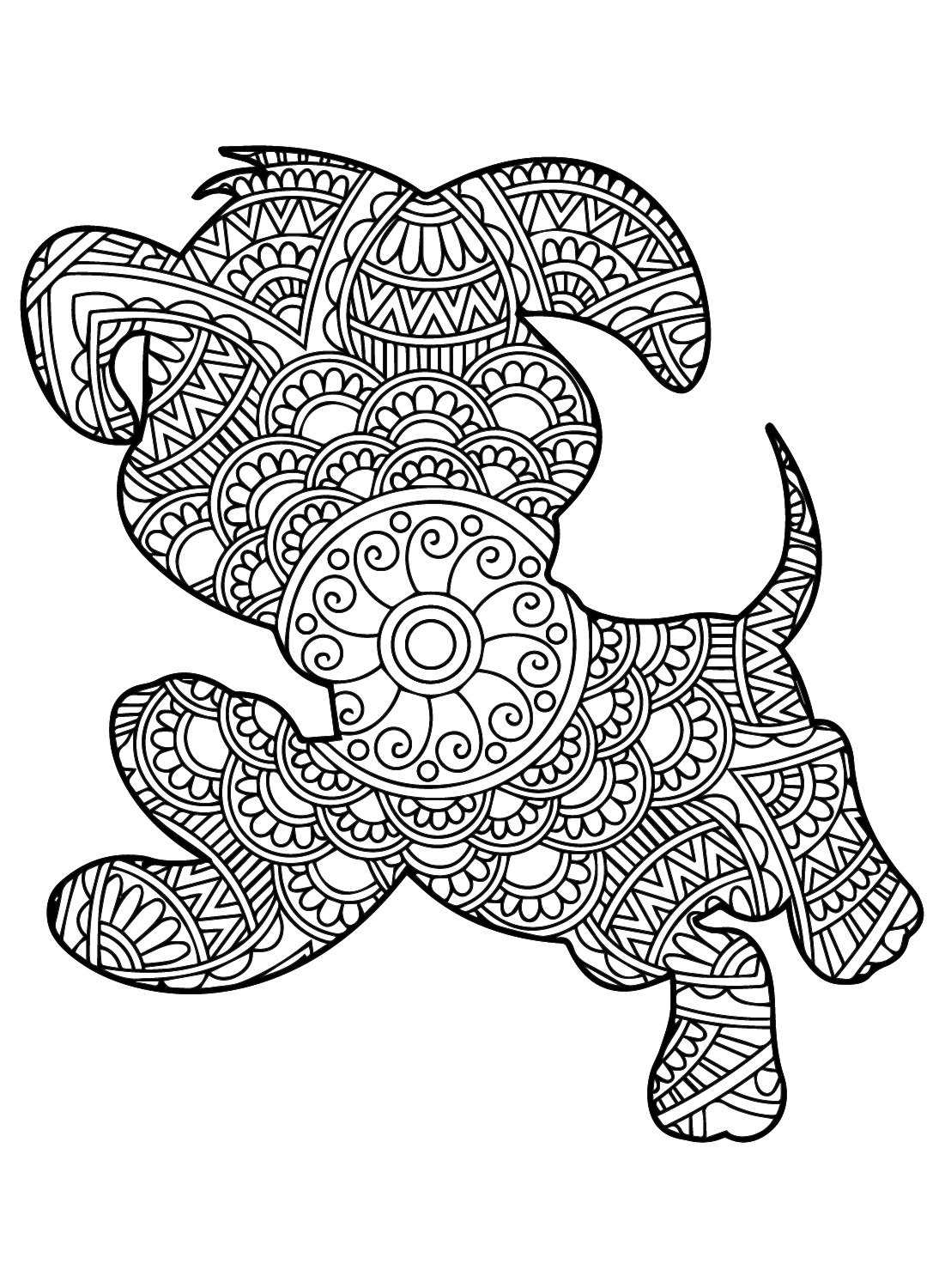 Dogs Mandala Coloring Pages for Adults Unique 91