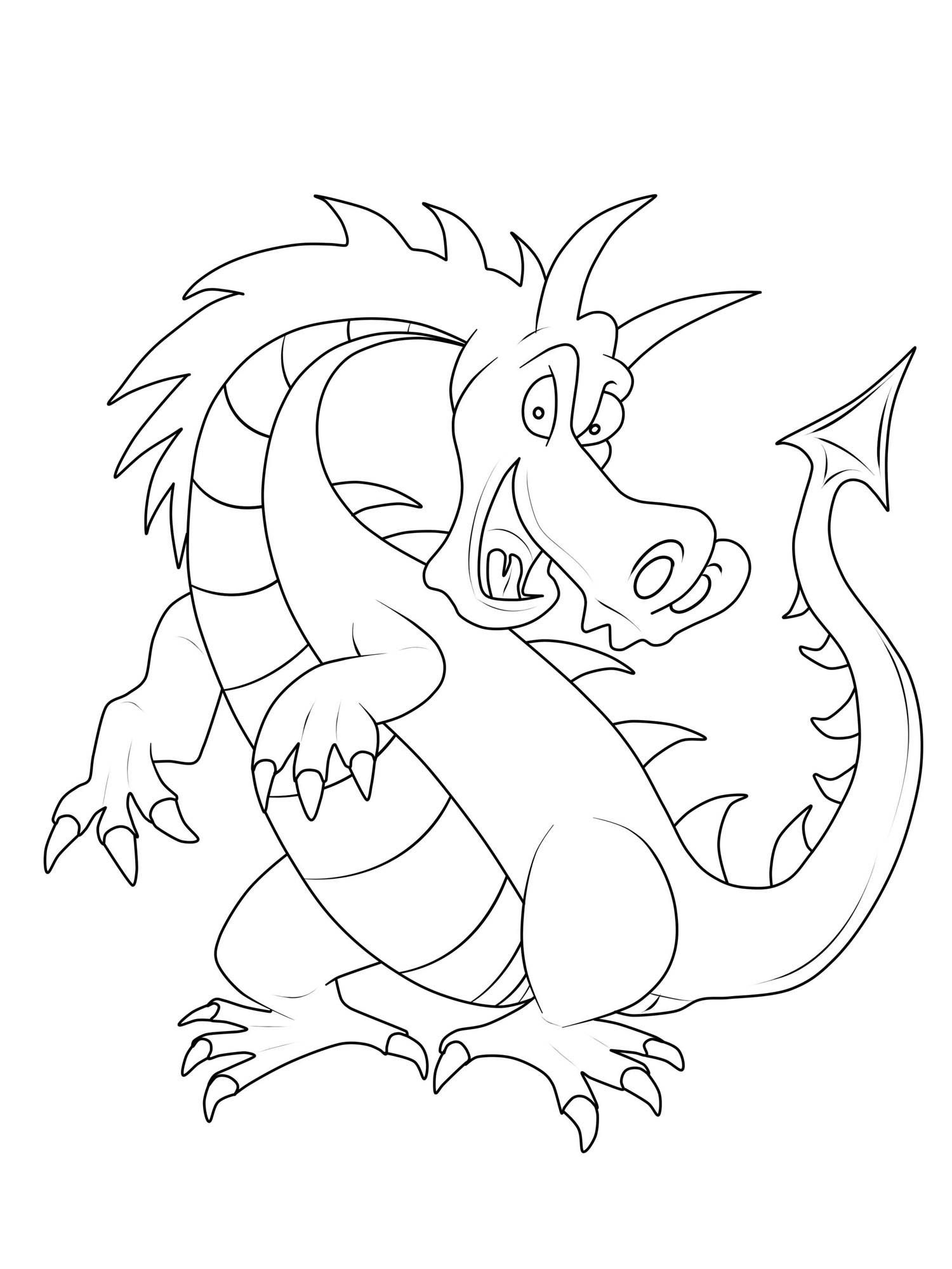 Dragon Coloring Pages Free Printable [Adult] 132