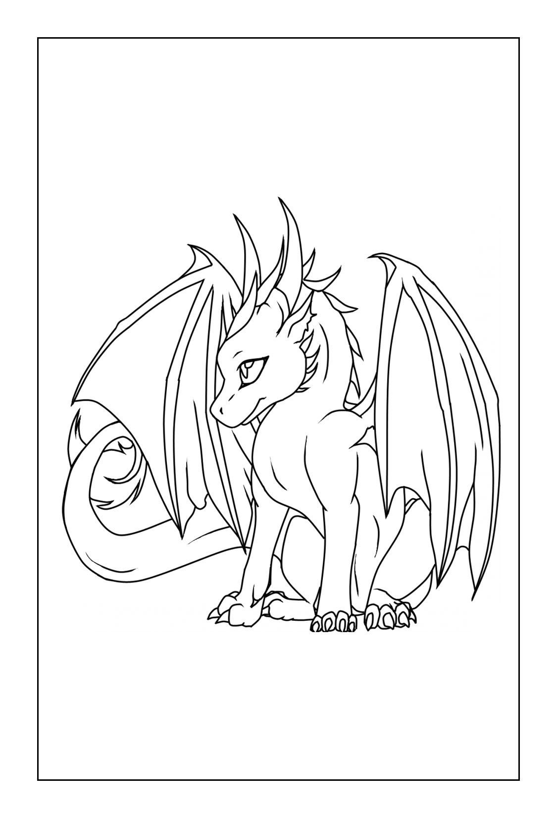 Dragon Coloring Pages Free Printable [Adult] 153