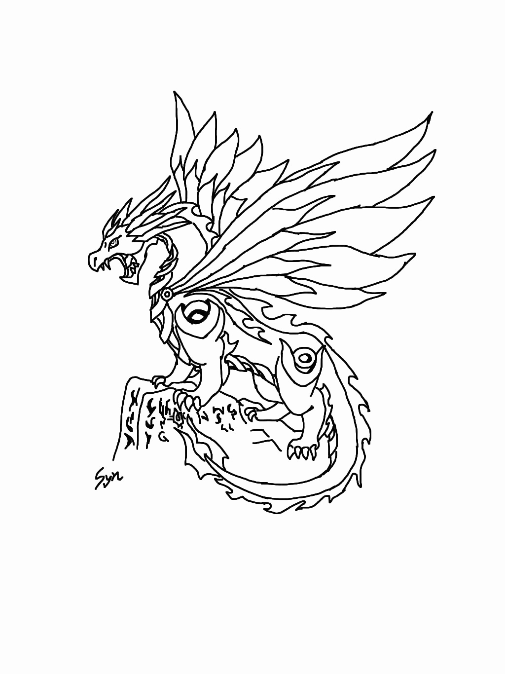 Dragon Coloring Pages Free Printable [Adult] 33