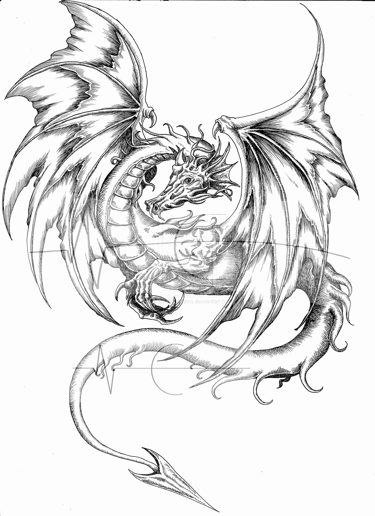 Dragon Coloring Pages Free Printable [Adult] 98