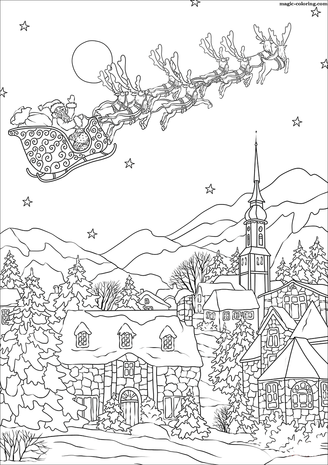 Explore the Village: 100 Charming Village Scenes to Color 13