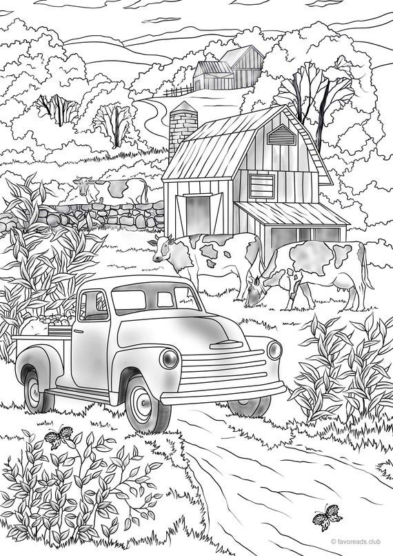 Explore the Village: 100 Charming Village Scenes to Color 68