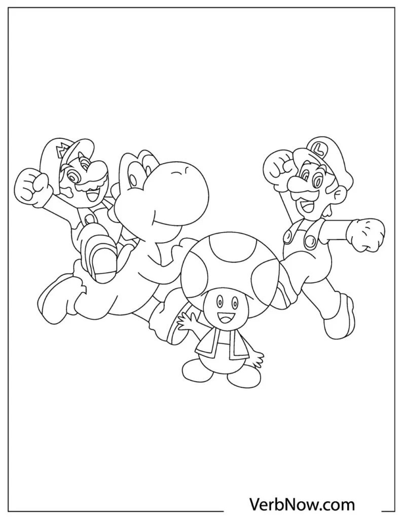 Mario Characters Coloring Pages Free Printable 13