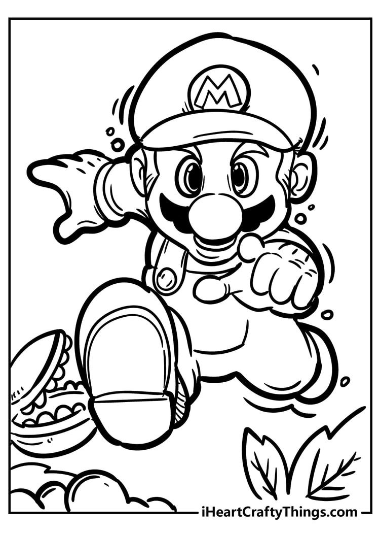 Mario Characters Coloring Pages Free Printable 14