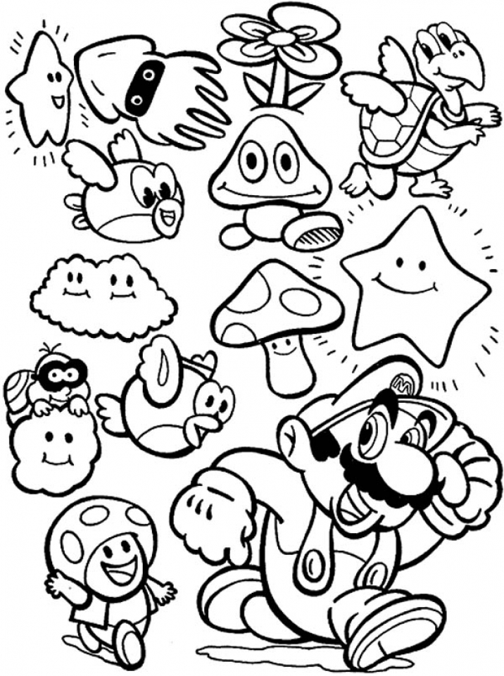 Mario Characters Coloring Pages Free Printable 33