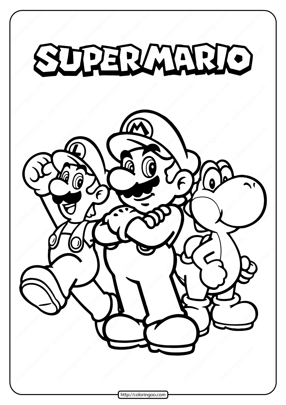 Mario Characters Coloring Pages Free Printable 36