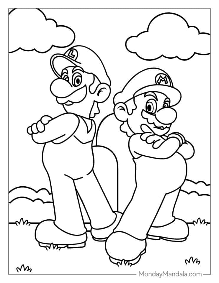 Mario Characters Coloring Pages Free Printable 43