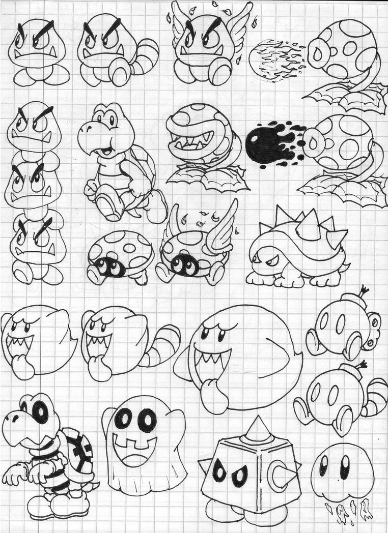 Mario Characters Coloring Pages Free Printable 54