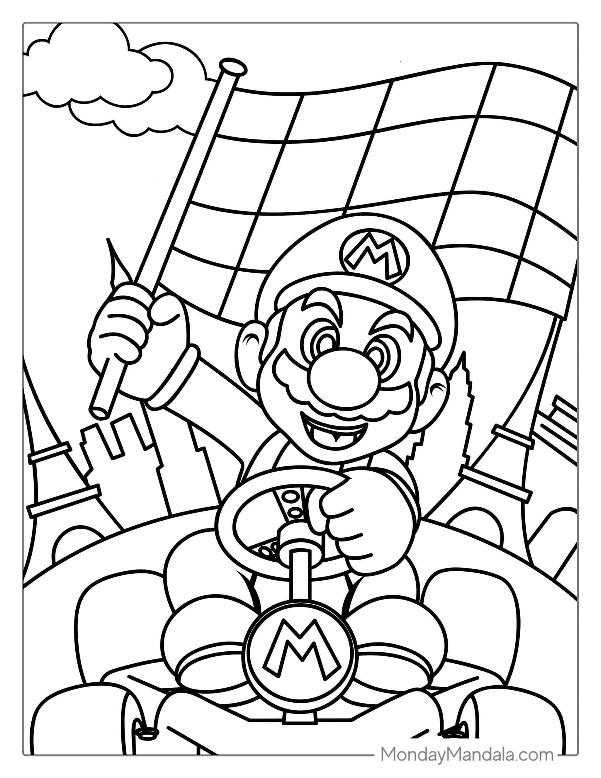 Mario Characters Coloring Pages Free Printable 58