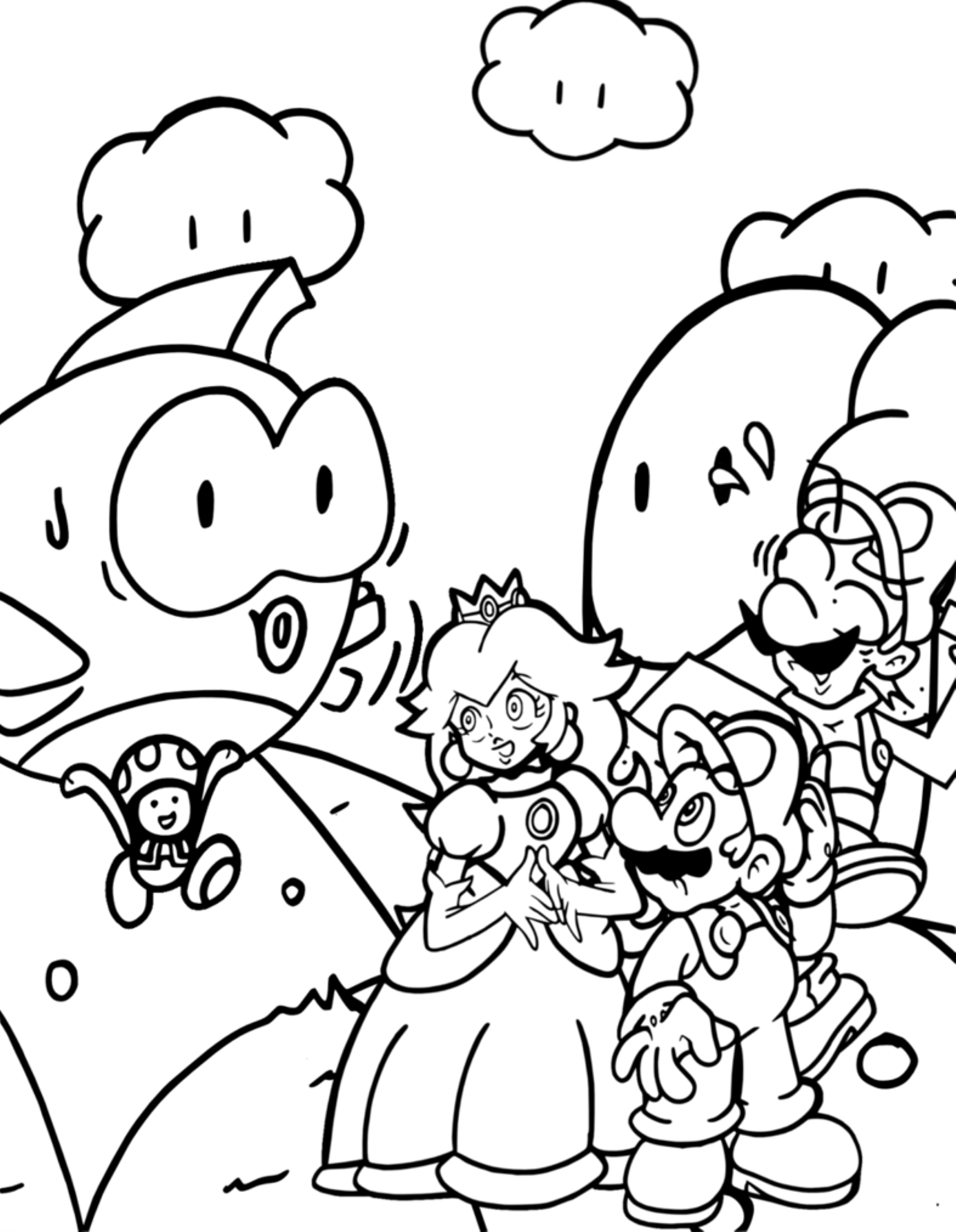 Mario Characters Coloring Pages Free Printable 71