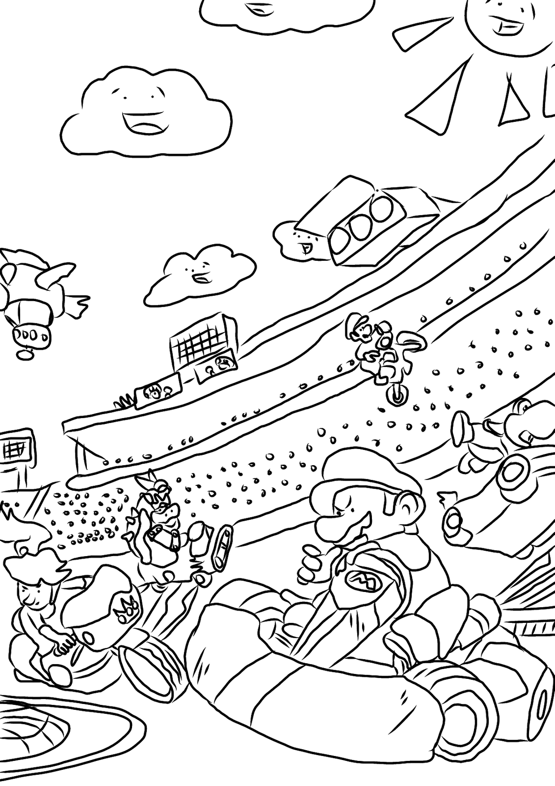 Mario Characters Coloring Pages Free Printable 81