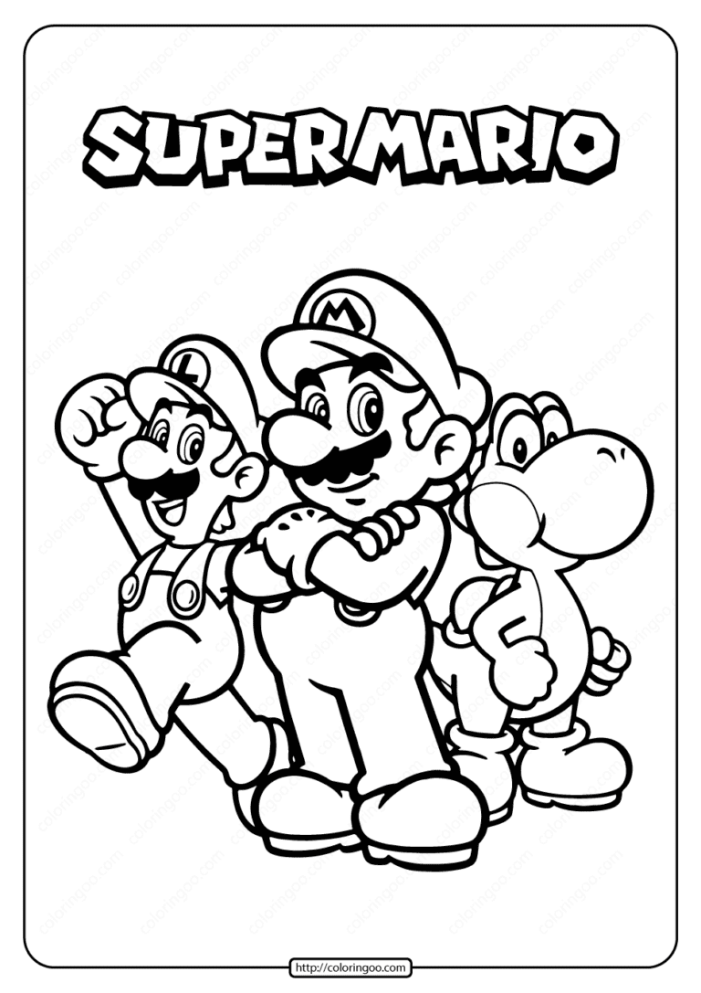 Mario Characters Coloring Pages Free Printable 82