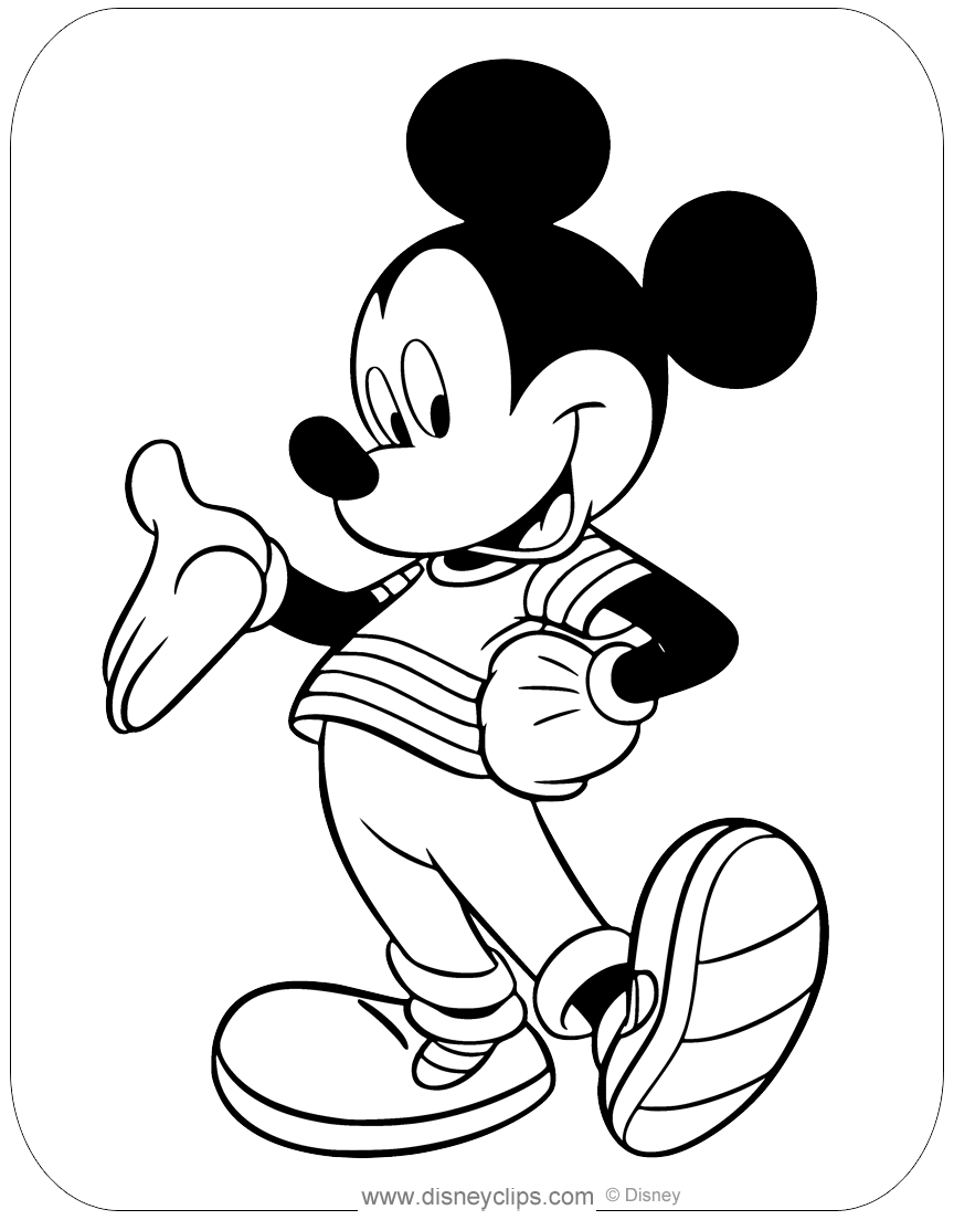 Mickey Mouse Coloring Pages Free Printables 1