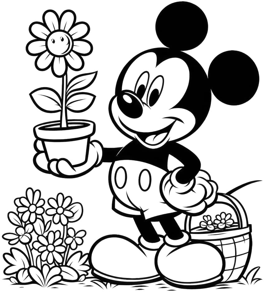 Mickey Mouse Coloring Pages Free Printables 11