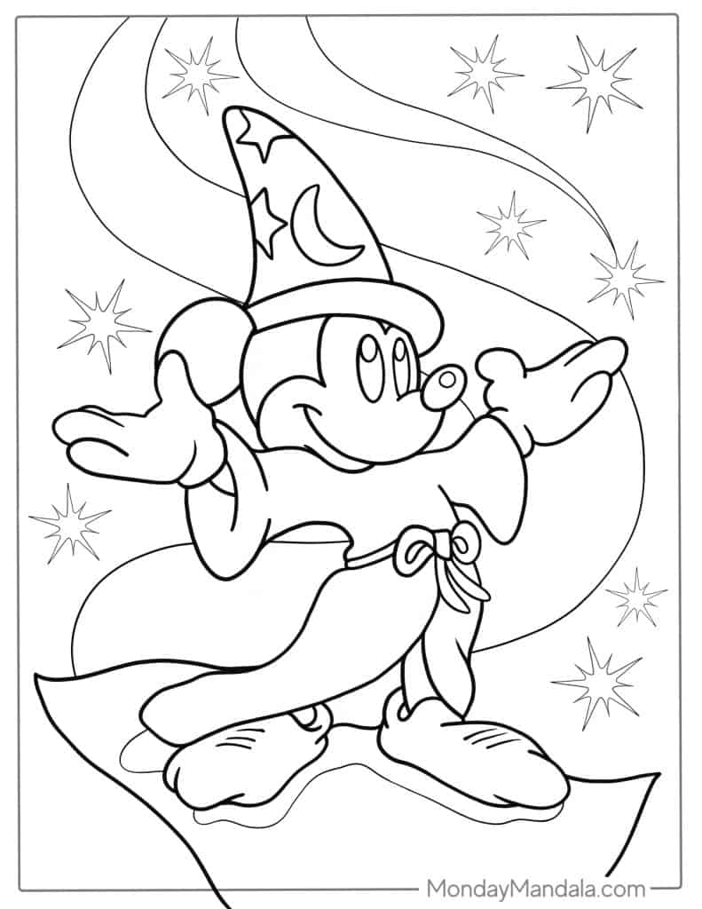 Mickey Mouse Coloring Pages Free Printables 130