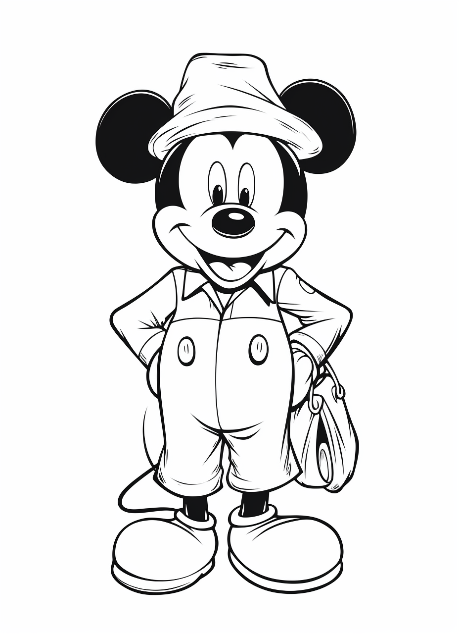 Mickey Mouse Coloring Pages Free Printables 134