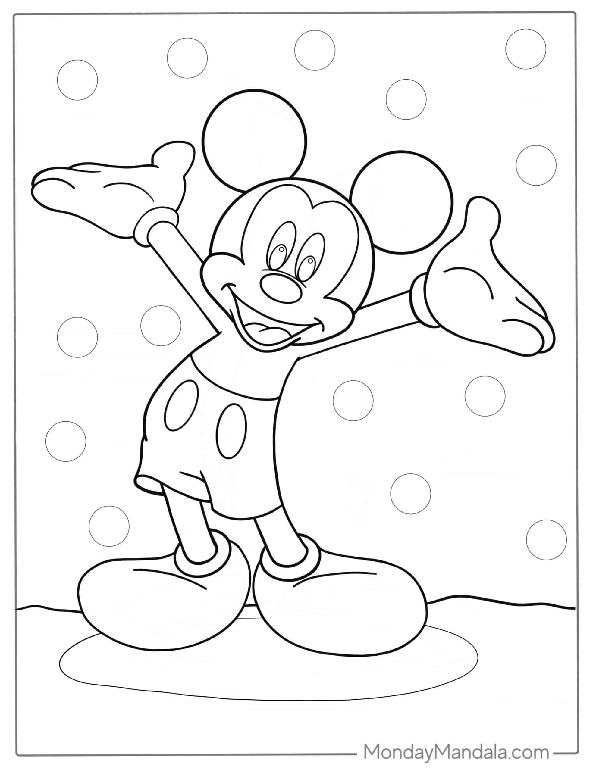 Mickey Mouse Coloring Pages Free Printables 151