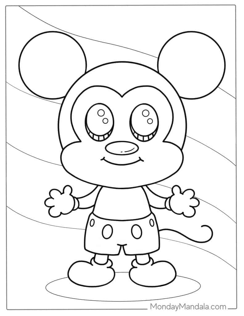 Mickey Mouse Coloring Pages Free Printables 153