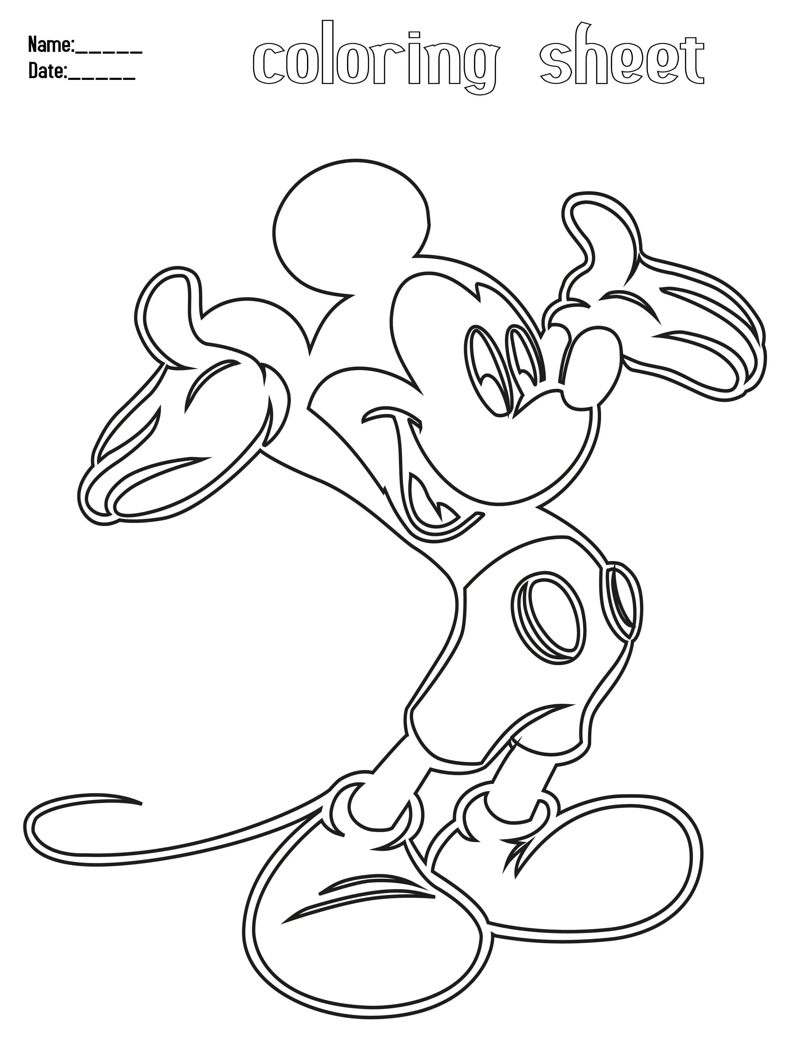 Mickey Mouse Coloring Pages Free Printables 168