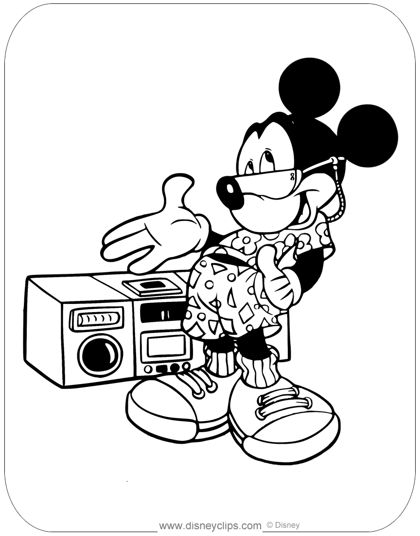 Mickey Mouse Coloring Pages Free Printables 29