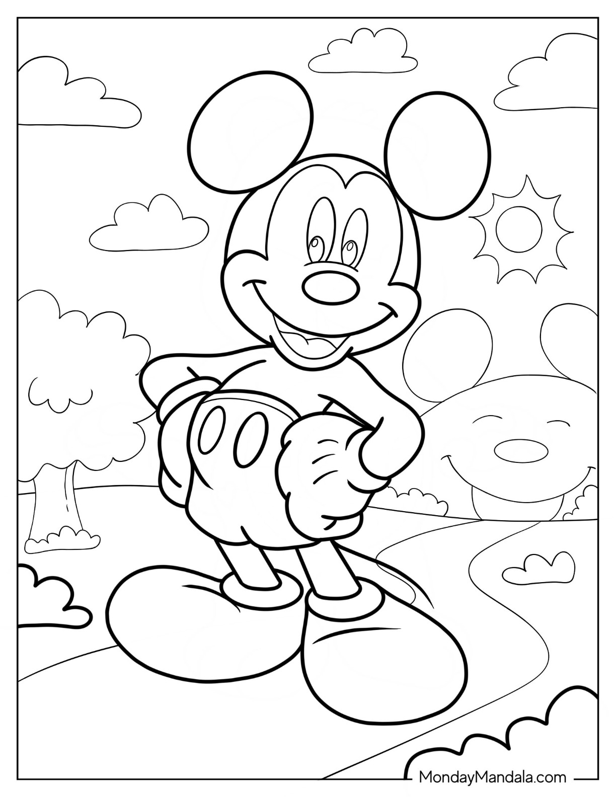 Mickey Mouse Coloring Pages Free Printables 36