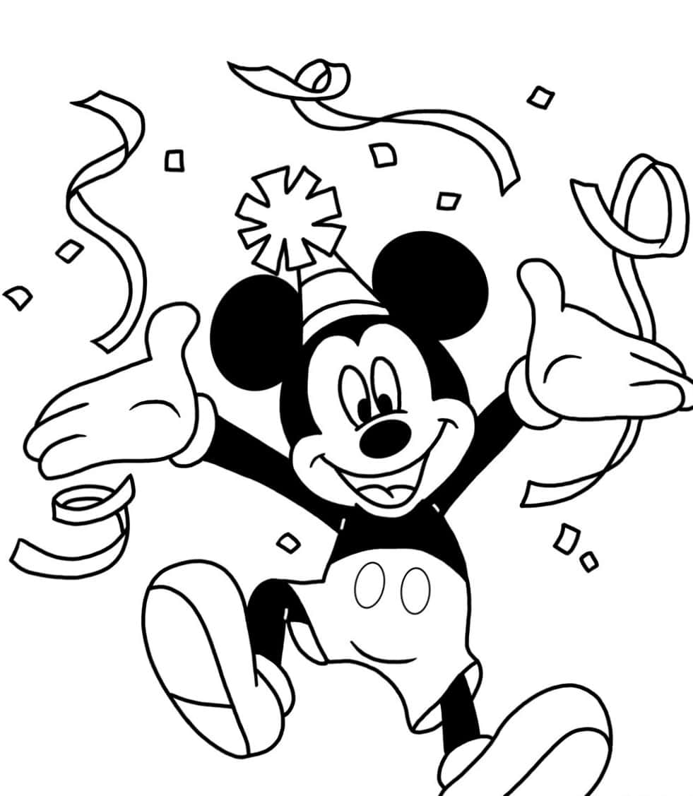 Mickey Mouse Coloring Pages Free Printables 48