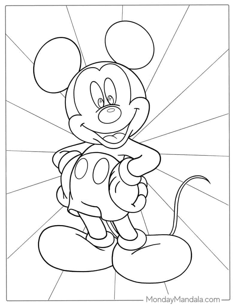 Mickey Mouse Coloring Pages Free Printables 88